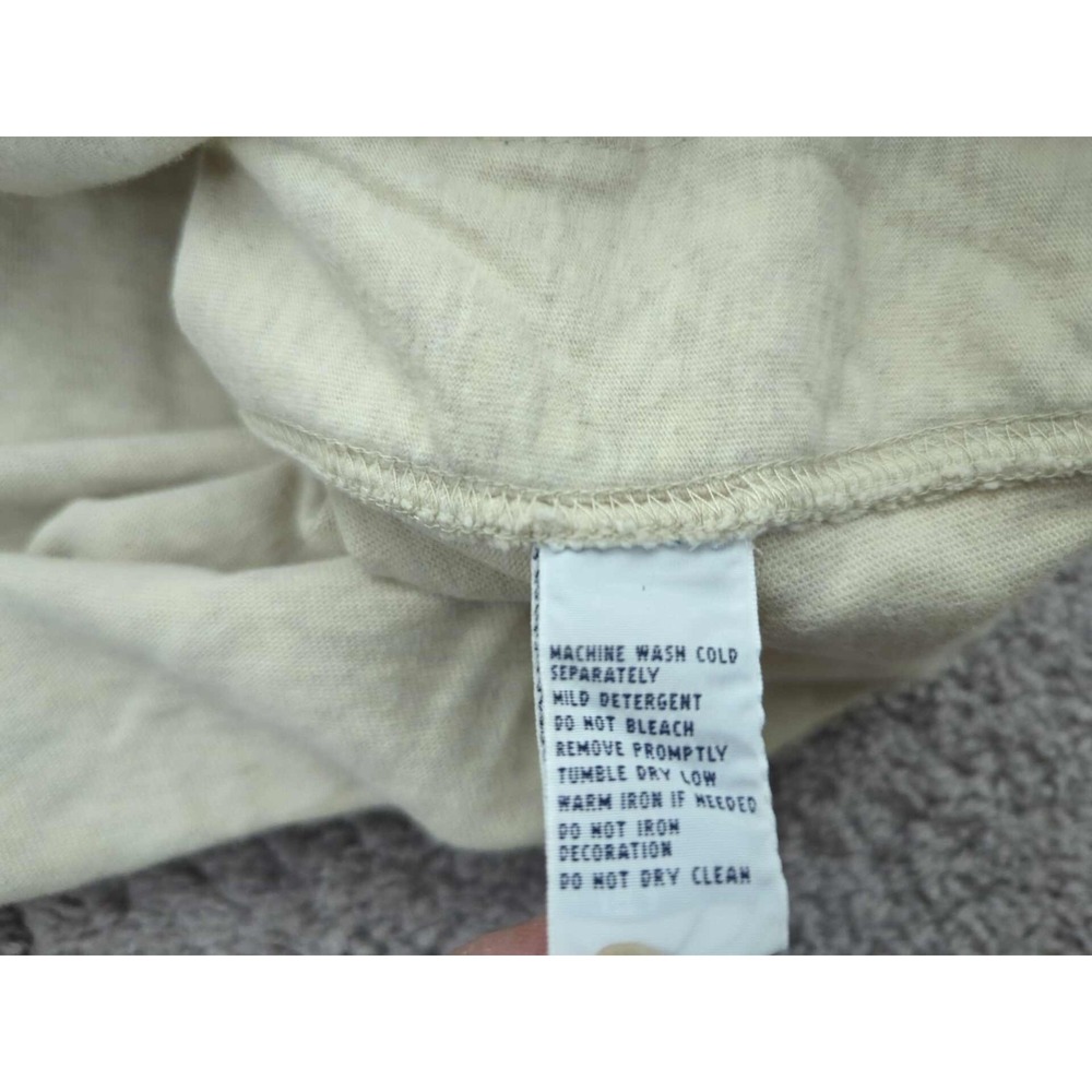 Polo by Ralph Lauren Hoodie Mens XXL Beige Pullover Long Sleeve Elbow Patch - Picture 9 of 11